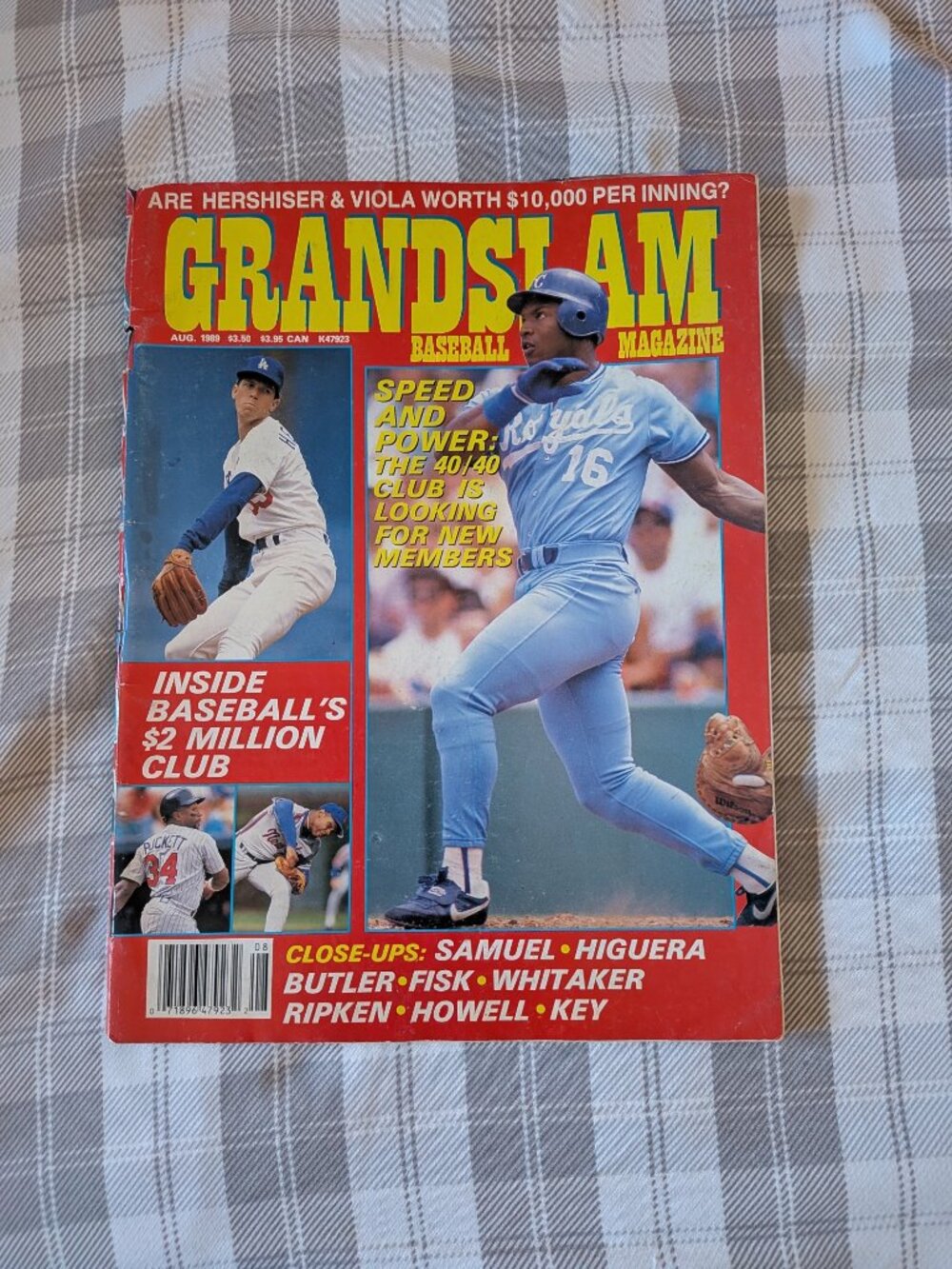 Vintage Grandslam Baseball Magazine August 1989